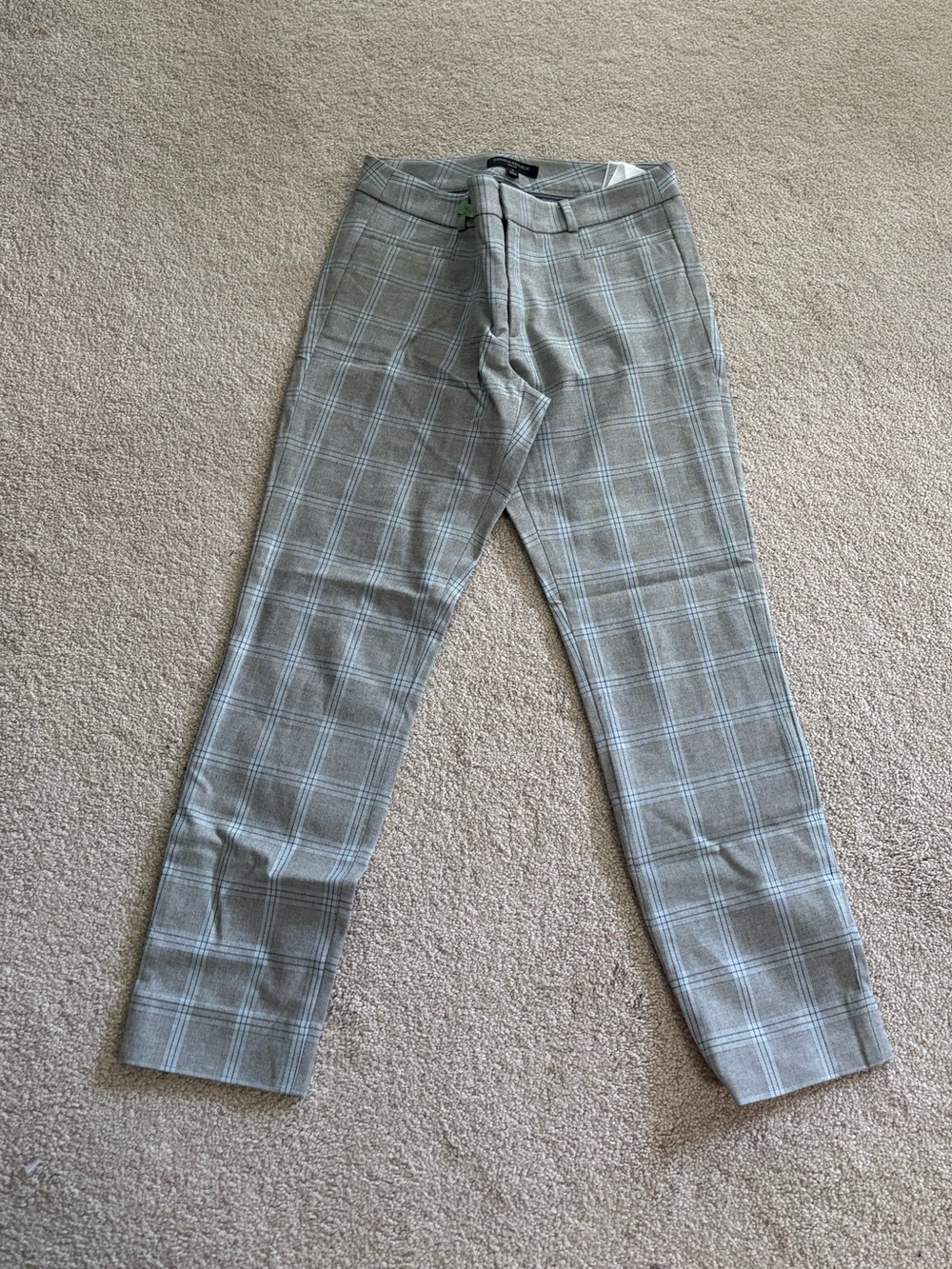 Banana Republic Beige Gray Plaid Men's Dress Pants